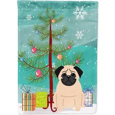 Caroline's Treasures Caroline's Treasurestm Merry Christmas Tree Pug Fawn Garden Flag