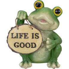 Garden Ornaments Northlight Seasonal 9in. Life is Good Frog Garden Statue