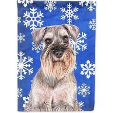 Caroline's Treasures Winter Snowflakes Holiday Schnauzer Garden Flag