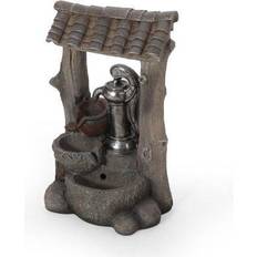 Gray Garden Pumps Annecy Outdoor 3 Tier Water Fountain Brown