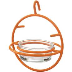 Oriole bird feeder Abode Iron Oriole Orange Bird Feeder with Clear