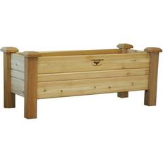 Cedar planter box Gronomics 48 18 Unfinished Cedar Planter Box, Natural