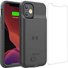 Mobile Phone Cases Alpatronix Battery Case + Screen Protector for iPhone 12/12 Pro