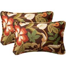 Pillows Pillow Perfect Set of 2 Coventry Complete Decoration Pillows Red, Green, White, Brown