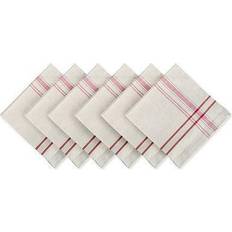 Red Cloth Napkins Design Imports French Stripe Set Cloth Napkin Red, Black, White, Blue (50.8x50.8)