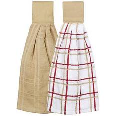 Beige Kitchen Towels Ritz Solid And Multi Check Tie Kitchen Towel Beige