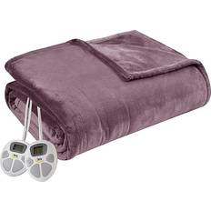 Twin size electric blanket Serta Plush Heated Twin Blankets Purple