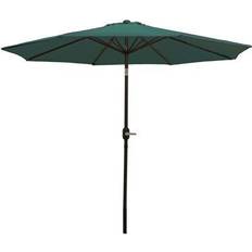 Green Parasols Sunnydaze Decor 9 ft. Aluminum Market Tilt Patio Umbrella