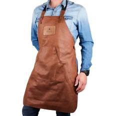 Name Engraving Apron Brown