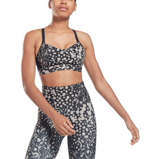 Yoga Bras Reebok Lux Strappy Modern Safari Print Sports Bra