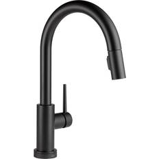 Single Handles Kitchen Faucets Delta Trinsic Pull Down Single Kitchen Faucet with MagnaTite® Diamond Seal Technology