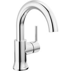Delta Trinsic 8 7/8" Faucet Push Pop-Up Drain Silver, Grey