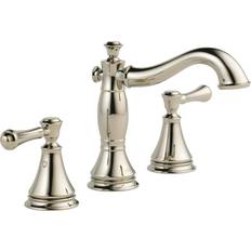 Basin Faucets Delta Cassidy 8 Widespread 2-Handle Faucet with Drain Gray