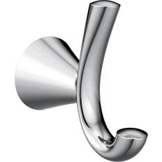 Towel Hooks Moen YB2303 Glyde Double Robe Hook Chrome Hardware Robe Hook