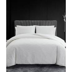 Vera Wang Abstract Crinkle Duvet Cover White (233.7x223.5cm)