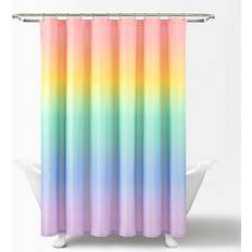 Turquoise Shower Curtains Lush Decor Rainbow Ombre Shower