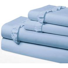 Textiles Swift Home Luxurious Stylish Silky 4 Bed Sheet Blue