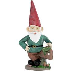 Pure Garden Lawn Gnome Statue-Fun Classic Style Resin Figurine Decor-Great Flower