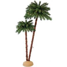 Artificial palm trees Puleo International Premium 3.5 ft./6 Pre-Lit Artificial Palm with Christmas Tree