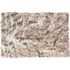 Carpets & Rugs Luxe Faux Fur Hudson Faux Sheepskin Rug White, Brown