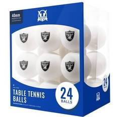 Table Tennis Balls Sports Fan Products Victory Tailgate Las Vegas Raiders Logo Tennis Ball 24-pack