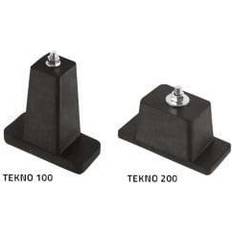 Spikes & Dæmpningsfødder Tekno 100 gummifod, vulkaniseret gummi, højde 100 mm