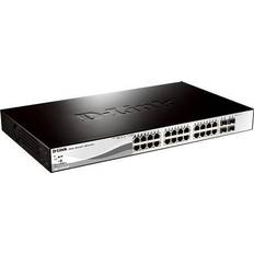 Interruptores D-Link DGS-1210-28P/E 24P PoE Gigabit Switch + 4 Puertos Giga Combo