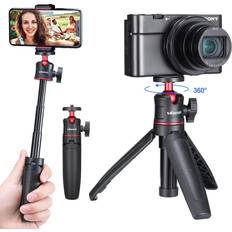 Tripods Ulanzi MT-08 Extension Pole Tripod, Mini Selfie Stick Tripod Stand Handle Grip for Webcam iPhone 11 Pro Max Samsung Smartphone Canon G7X Mark III Sony ZV-1 RX100 VII A6400 A6600 Cameras Vlogging