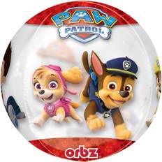 Childrens Party Animal & Character Balloons Amscan Paw Patrol Chase & Marshall Clear Orbz Foil Balloons 15/38cm w x 16/40cm h G40