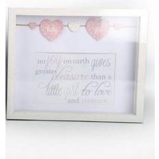 The Home Fusion Company 4 x 6 Baby Photo Box Frame Pink Or Blue Boy Or Girl Freestanding Christening Gift/Pink