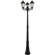 Negro Farolas Coast Bianca Triple Head Lantern Farola