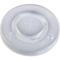 Sugerør plast Catersource Plastlåg Fladt t/ Papbæger Ø90 mm, Transparent 100 stk/pk