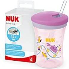 Nuk cup Nuk Action Cup 230ml pink med sugerør fra 12M