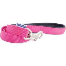 Ancol Heritage Nylon Padded Lead Raspberry 12mm X1m