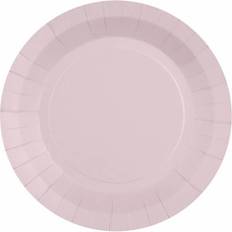 Paptallerkner paptallerkner lyserød 23 cm. 10 stk