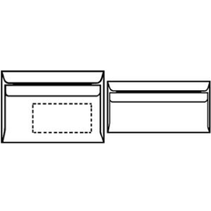 Bianco Buste per Inviti Herlitz 764746, DL (110 x 220 mm) Hvid, Papir, 75 g/m² 220 mm, 110 mm