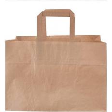Daarbak Papirspose med hank,brun,17ltr, 200 stk 350x170x240
