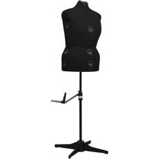 Filati e Forniture per Lavori a Maglia vidaXL Adjustable Dress Form Female Black L Size 44-50 Dressmaking Mannequin