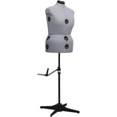 Manichini da sarta vidaXL Manichino Femminile Regolabile Grigio Taglia L 44-50