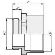 Ottone Fascette Lappkabel LAPP 52100070 SKINDICHT ZS PG 29 Prolunga pressacavo PG29 PG29 Polietilene Ottone 25 pz