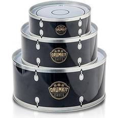 Storage container Suck UK Drum Kit Cookie Tins Cake Container Drums Nesting Food Storage Containers Stackable Cake Boxes & Kitchen Accessories Drummer Gifts & Gifts For Music Lovers Rocker Cake Storage Tins