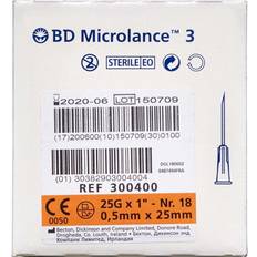 Kanyler Microlance 3 Kanyler 25G1' Orange Medicinsk udstyr 100