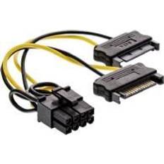 8pin InLine 0.15m 2x SATA plug 8pin