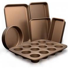 6 inch baking pan NutriChef 6-Pieces Kitchen Baking Pans Oven Tray