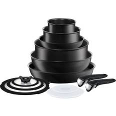 Detachable Handles Cookware T-fal Ingenio Expertise Cookware Set with lid 13 Parts