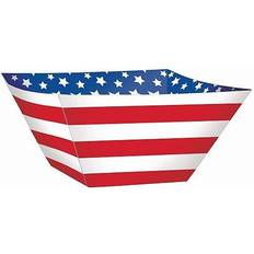 Red Plates, Cups & Cutlery Amscan 11" Patriotic Stars & Stripes Square Paper Bowls, 9ct. in Red MichaelsÂ Red 11"