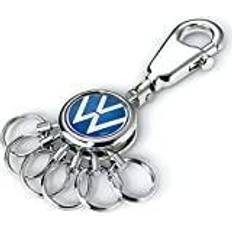 Design verkstad nyckelring med karbinhakar PATENT VW 90 mm, blå
