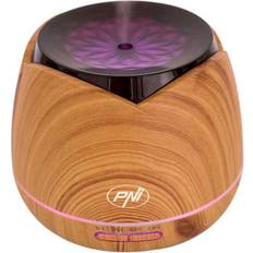 Oljor för luftfuktare PNI Wood Grain Aroma Diffuser 400 ml luftfuktare ultraljud automatisk avstängning i vattenlöst skick doftlampa atomisering elektrisk diffusor med 7 färger LED eteriska oljor luftfyr