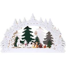 Multifarvet Adventslysestager Star Trading Forest Friends Multicolor Adventslysestage 45cm