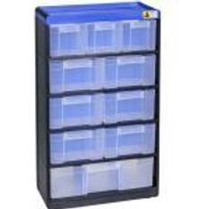 Allit 464640 Magasin til smådele VarioPlus Pro 53/21 (B x H x T) 300 x 525 x 135 mm Sort, Blå 1 stk
